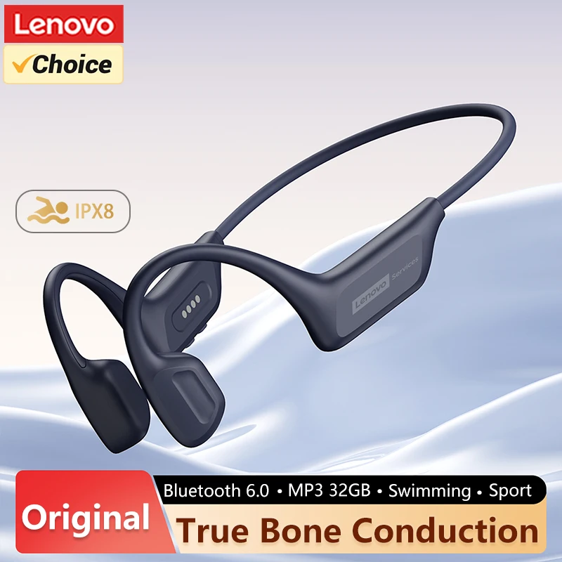 Type C Wired Earphones With Mic - Lenovo S106 IPX8 Waterproof Bone Conduction