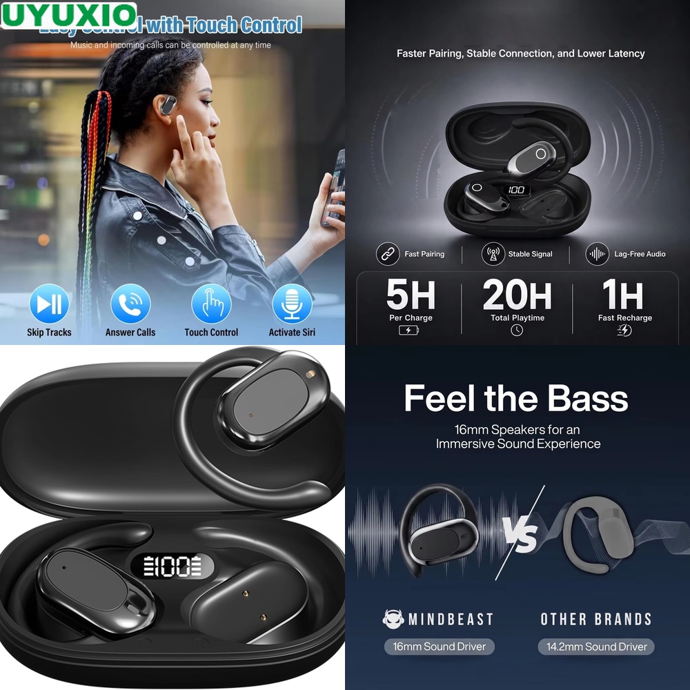 Open Ear Headphones and Wirele - Bone Conduction Running Headphones recension och pris