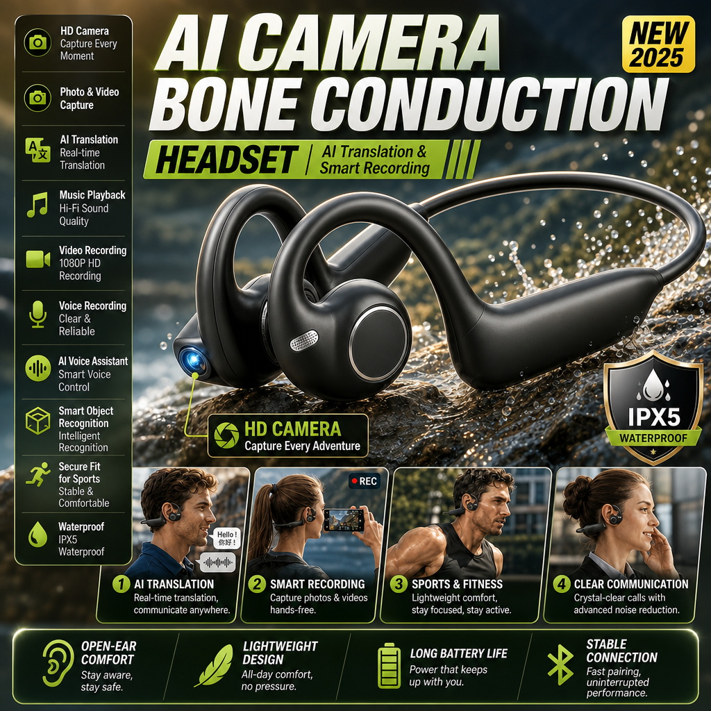 E12 Ear Hook Bone Conduction H - Bone Conduction Running Headphones recension och pris