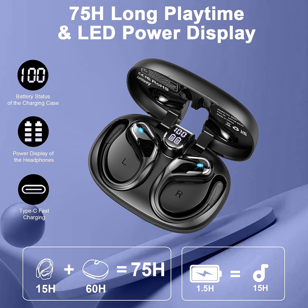 Wireless Earbuds Sport, 75H Pl - Sleep Mask Headphones Bluetooth recension och pris