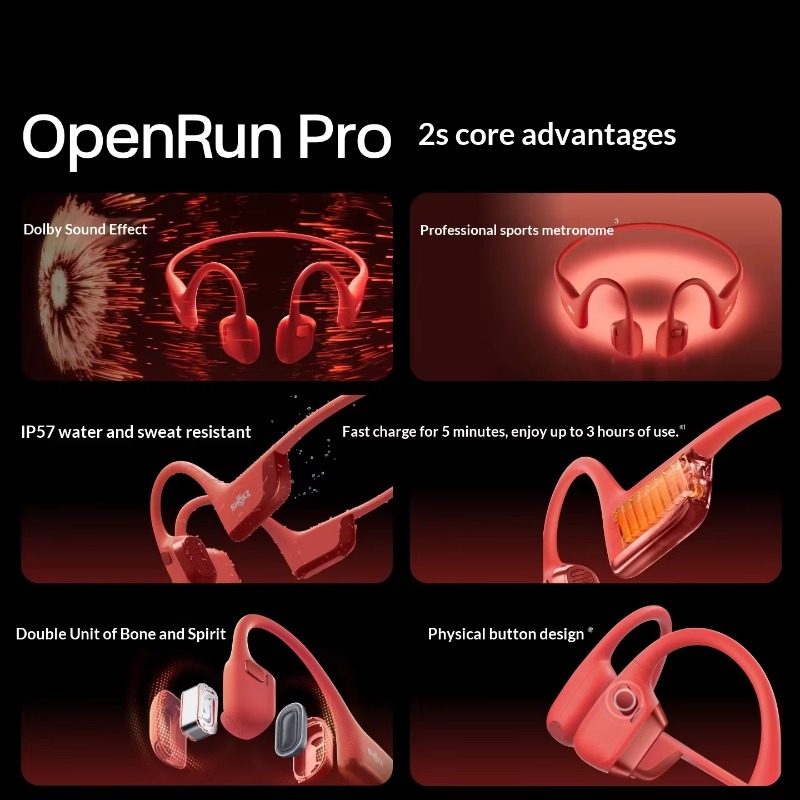 SHOKZ for OpenRun Pro 2s Bone  - Bone Conduction Running Headphones recension och pris