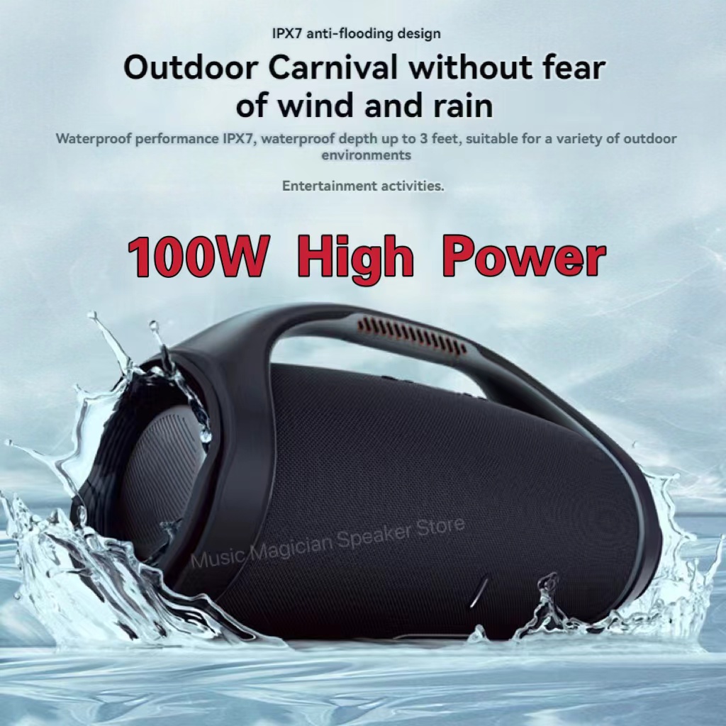 Portable Boombox 3 Wireless Bl - Portable Bluetooth Speaker Waterproof Ipx7 recension och pris